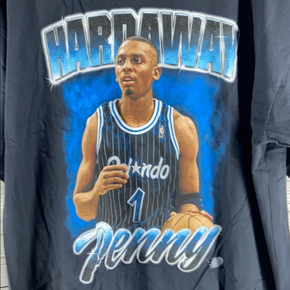 Mitchelle & Ness Mens NBA Orlando Magic Hardaway Penny Graphic T-Shirt - Picture 2 of 3